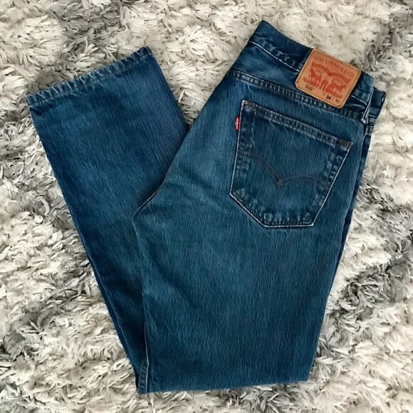 Levis 505 34X32 Denim Men's Jeans Pants Casual Outdoor Working - Picture 1 of 9